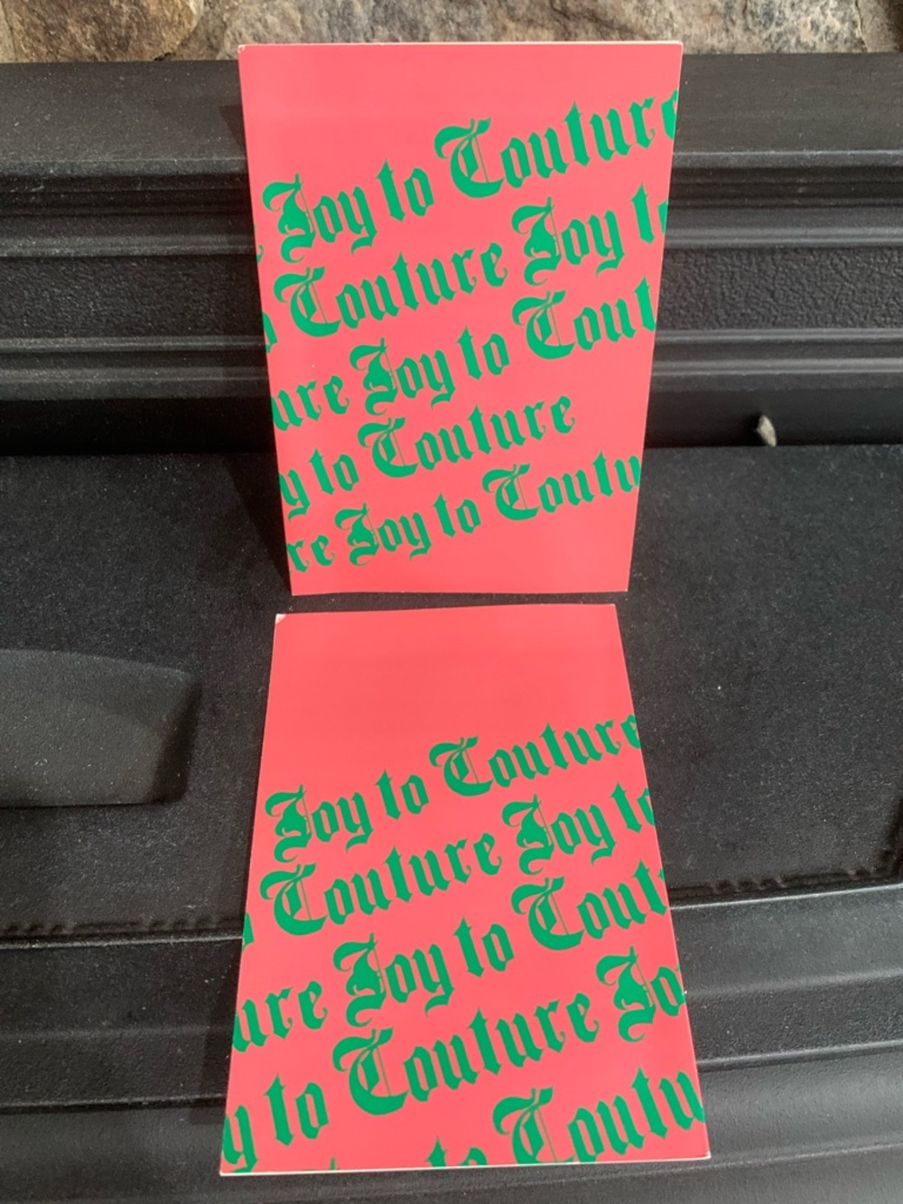 Juicy Couture Pam Gela Joy To Couture Red Green Greeting Christmas Cards